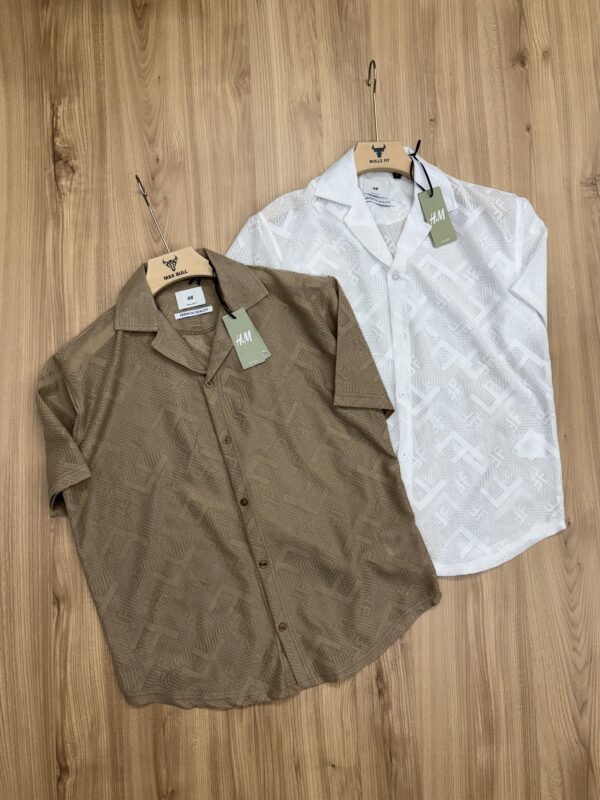 H & M DROP SHOULDER CUBAN COLLARED