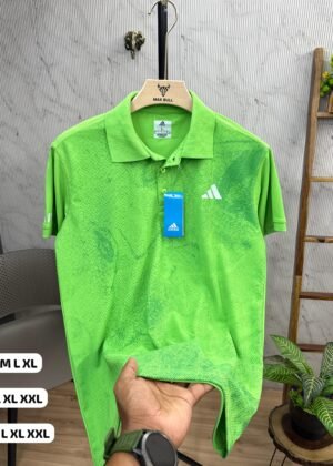 ADIDAS PRINTED POLO - Dark Green, XL