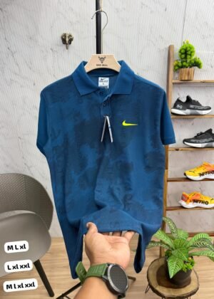 NIKE PRINTED POLO - Dark Slate Blue, XL