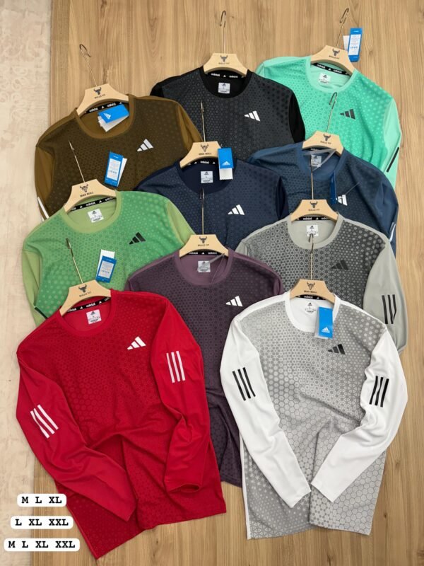ADIDAS THREE STRIPES FULL HAND ROUND NECK