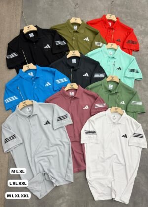 ADIDAS THREE STIPES POLO