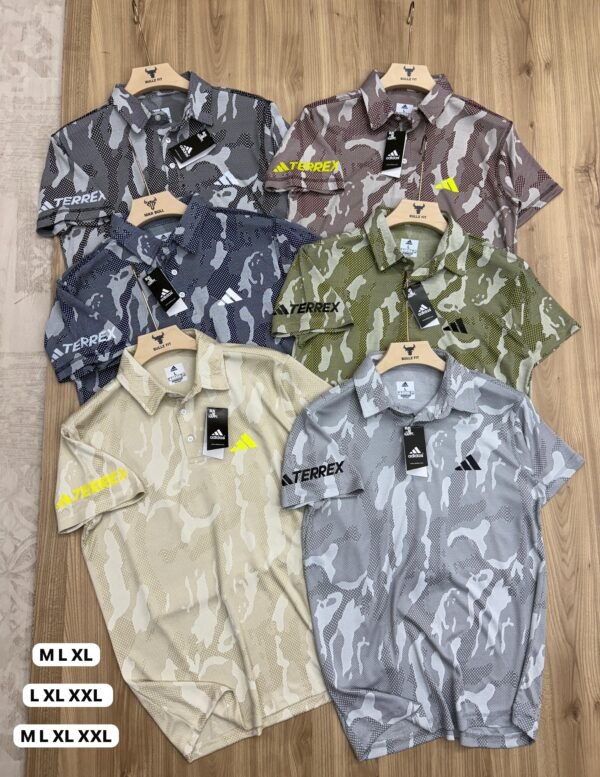 ADIDAS JAQUARD CAMO POLO