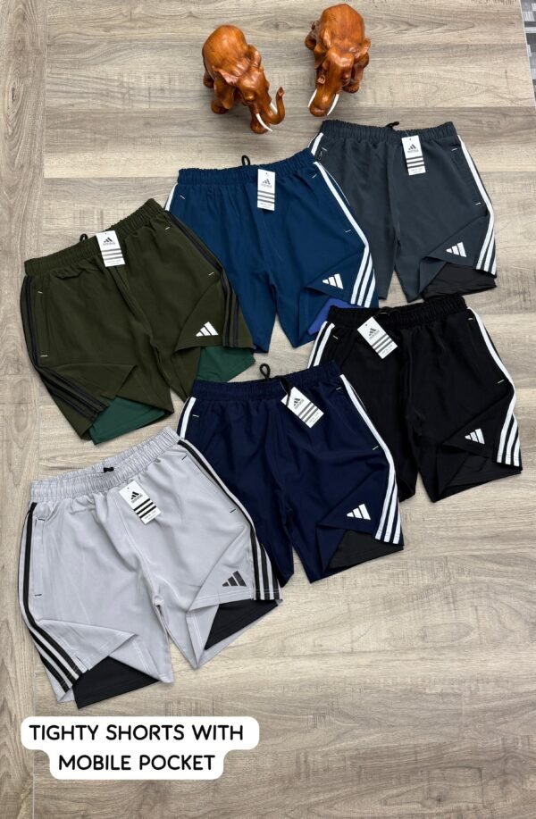 ADIDAS THREE STRIPES NET FOLDING TIGHTY SHORTS
