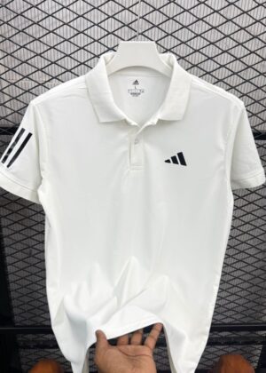 ADIDAS THREE STRIPES POLO - L, White