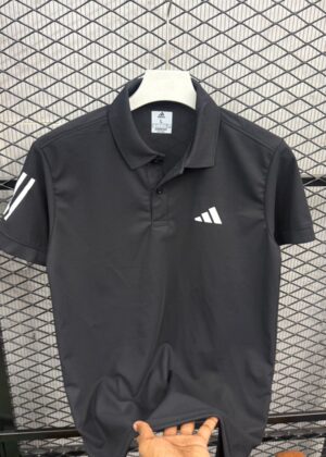 ADIDAS THREE STRIPES POLO - L, Black