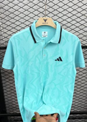 ADIDAS PRMEIUM POLO - M, Cyan blue