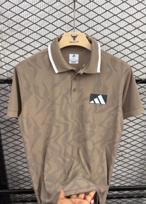 ADIDAS PRMEIUM POLO - M, DARK BEIGE