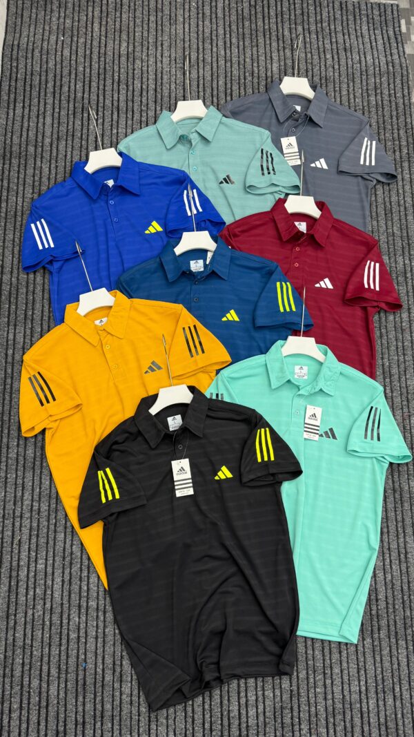 POLO WITH NET FOLDING STRIPES