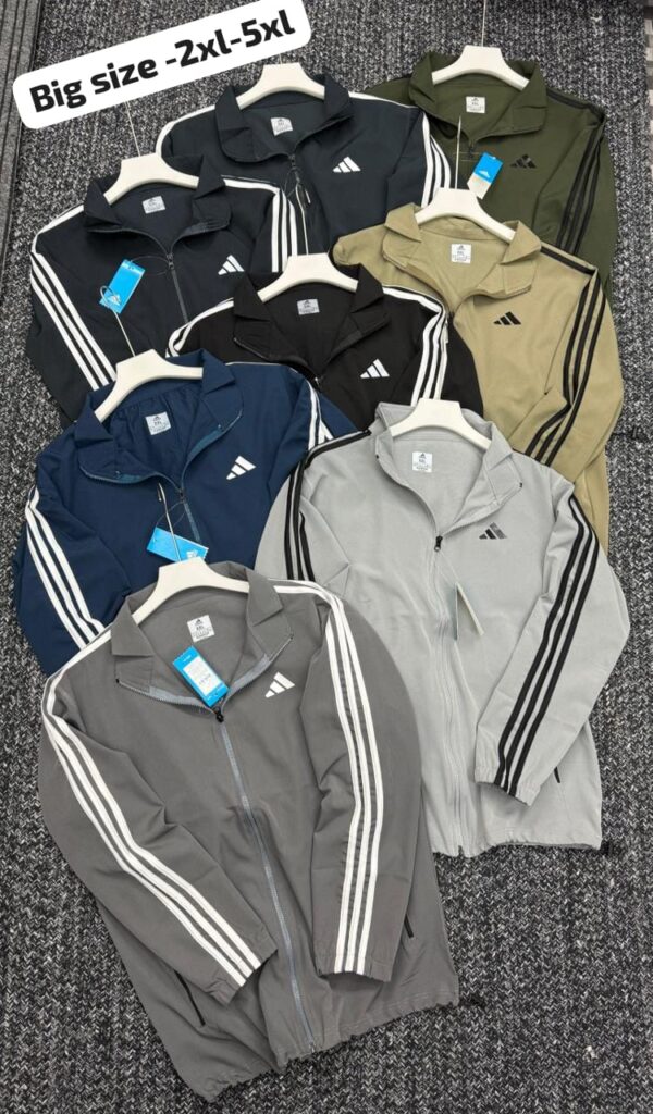 ADIDAS THREE STRIPES PREMEIUM NET FOLDING NS NYLON TERRY LYCRA BIG SIZE ZIPPER
